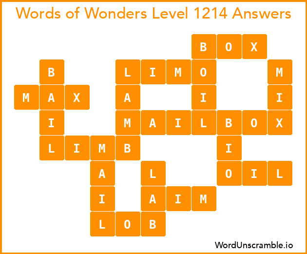 Words of Wonders Level 1214 Answers