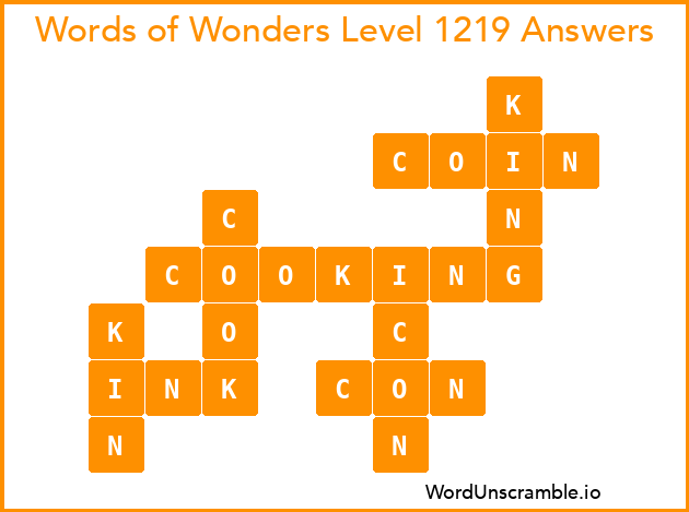 Words of Wonders Level 1219 Answers