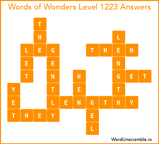 Words of Wonders Level 1223 Answers