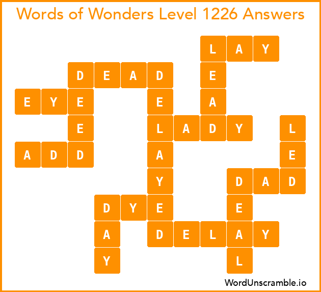 Words of Wonders Level 1226 Answers