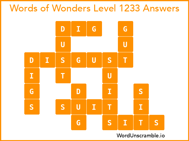 Words of Wonders Level 1233 Answers