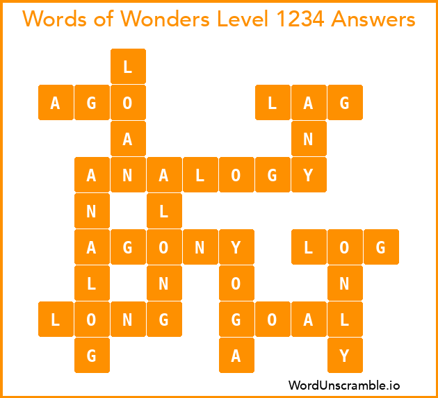 Words of Wonders Level 1234 Answers