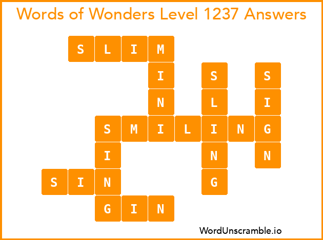 Words of Wonders Level 1237 Answers