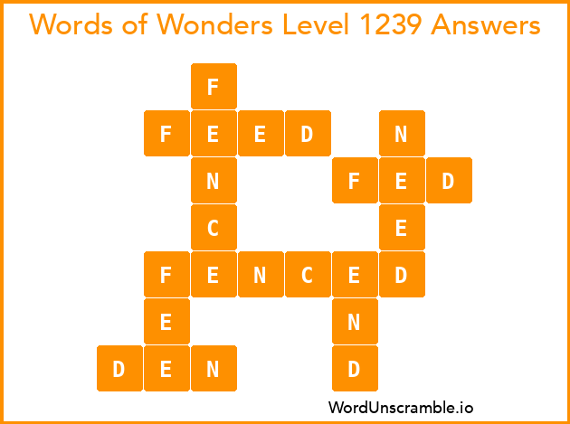 Words of Wonders Level 1239 Answers