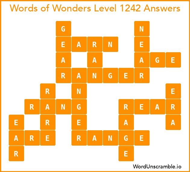 Words of Wonders Level 1242 Answers
