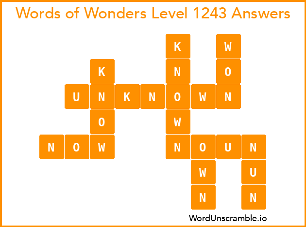 Words of Wonders Level 1243 Answers