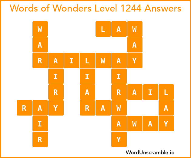 Words of Wonders Level 1244 Answers