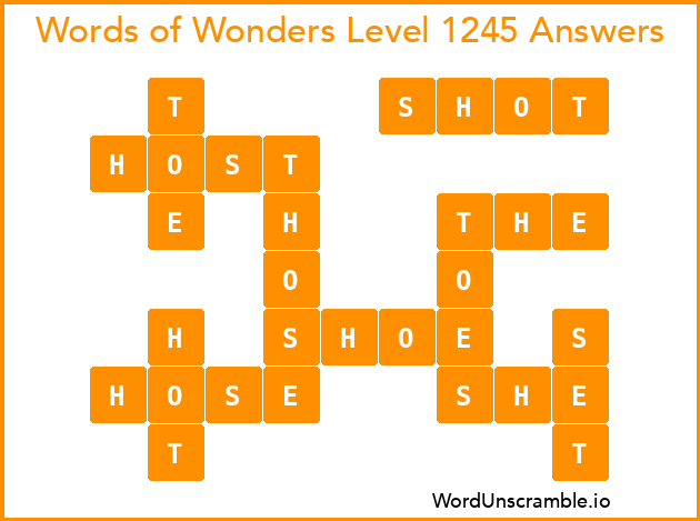 Words of Wonders Level 1245 Answers