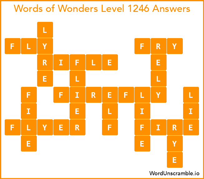 Words of Wonders Level 1246 Answers