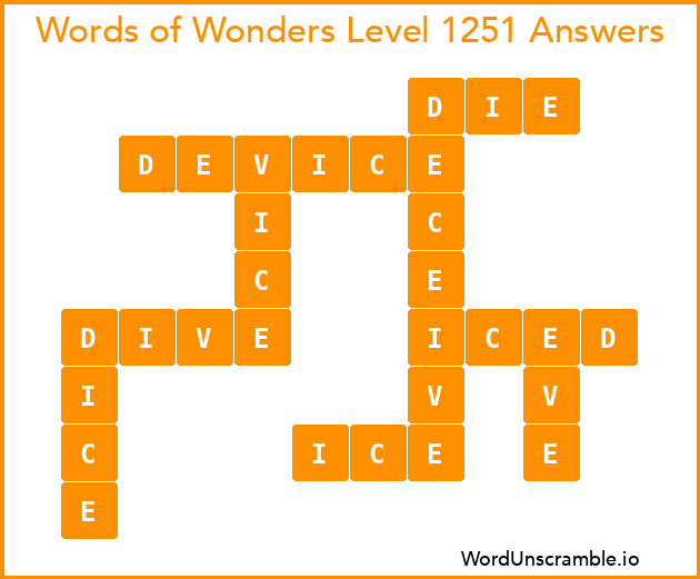 Words of Wonders Level 1251 Answers