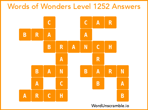 Words of Wonders Level 1252 Answers