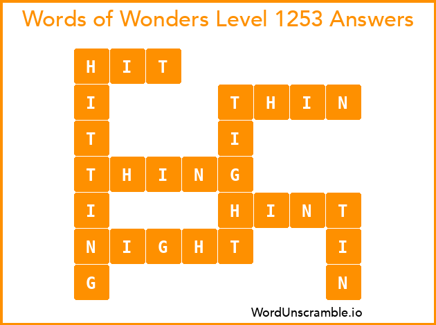 Words of Wonders Level 1253 Answers