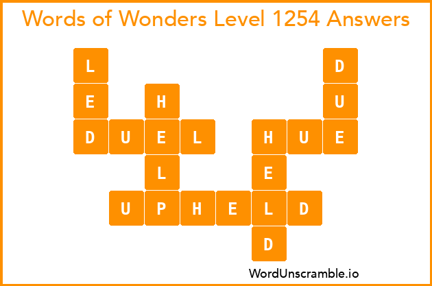 Words of Wonders Level 1254 Answers