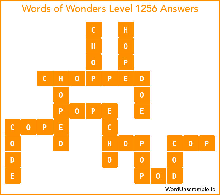 Words of Wonders Level 1256 Answers