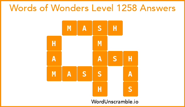 Words of Wonders Level 1258 Answers