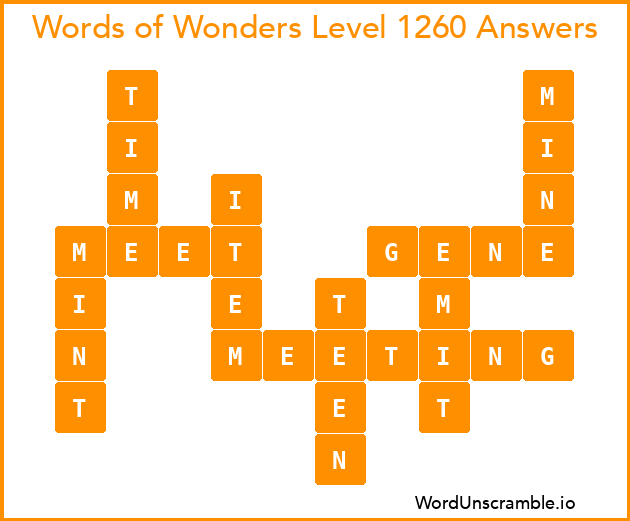 Words of Wonders Level 1260 Answers