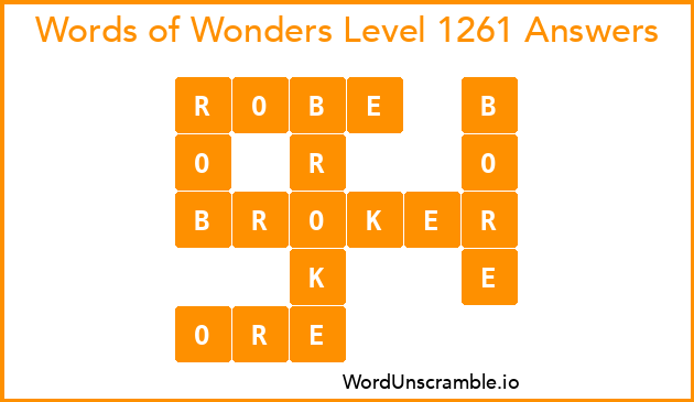 Words of Wonders Level 1261 Answers