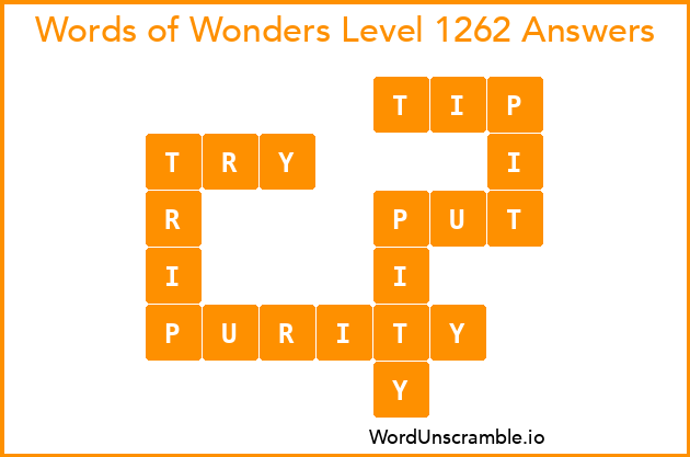 Words of Wonders Level 1262 Answers