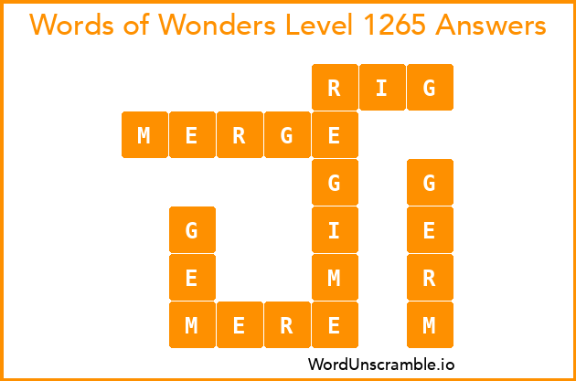 Words of Wonders Level 1265 Answers