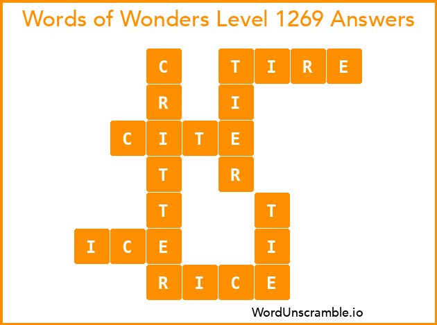 Words of Wonders Level 1269 Answers