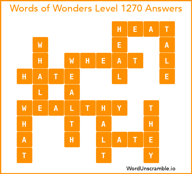 Words of Wonders Level 1270 Answers