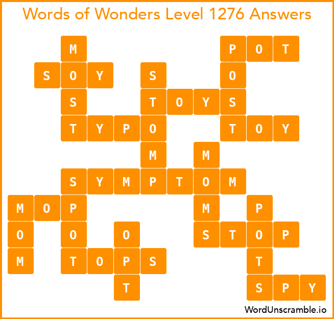 Words of Wonders Level 1276 Answers