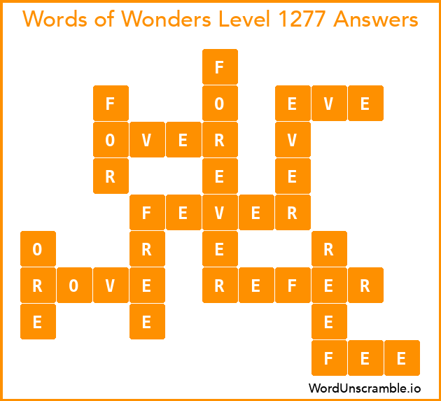 Words of Wonders Level 1277 Answers