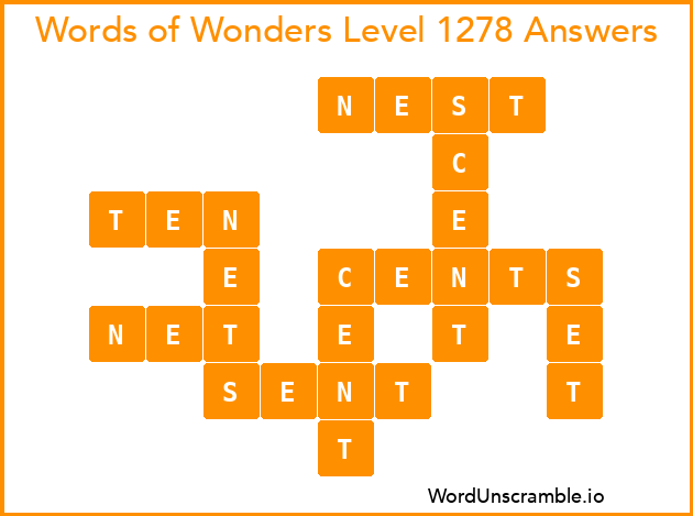 Words of Wonders Level 1278 Answers