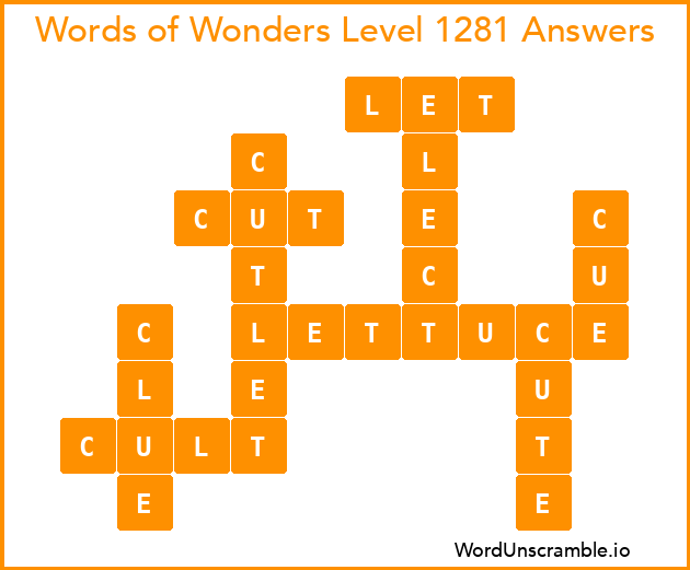 Words of Wonders Level 1281 Answers