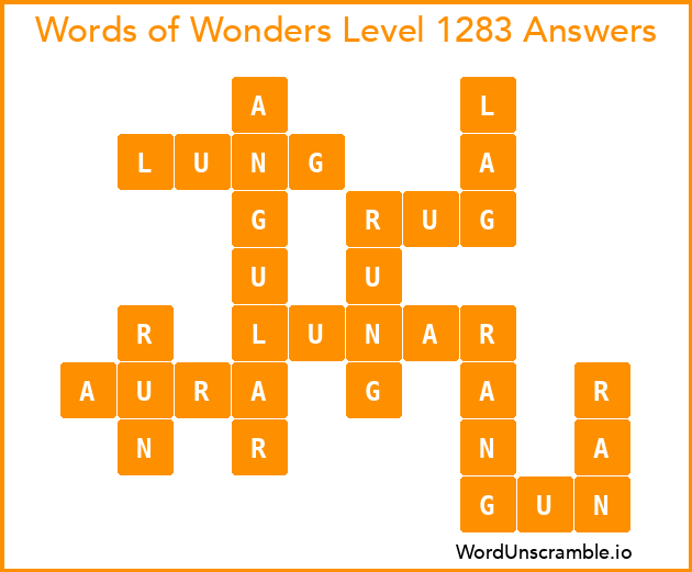 Words of Wonders Level 1283 Answers