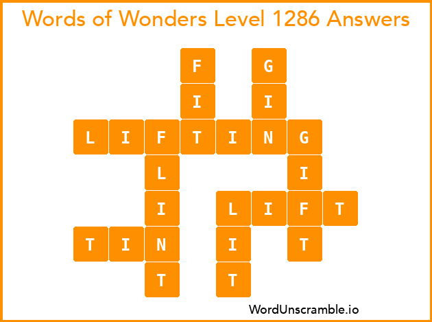 Words of Wonders Level 1286 Answers