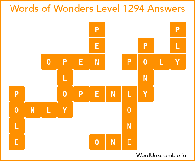 Words of Wonders Level 1294 Answers