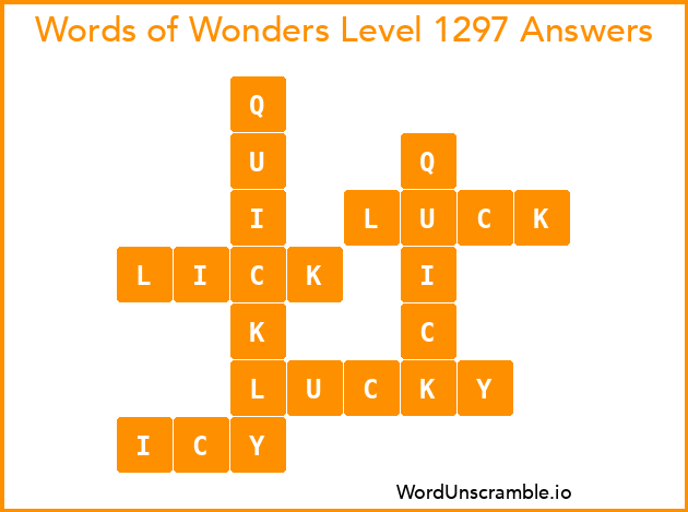 Words of Wonders Level 1297 Answers