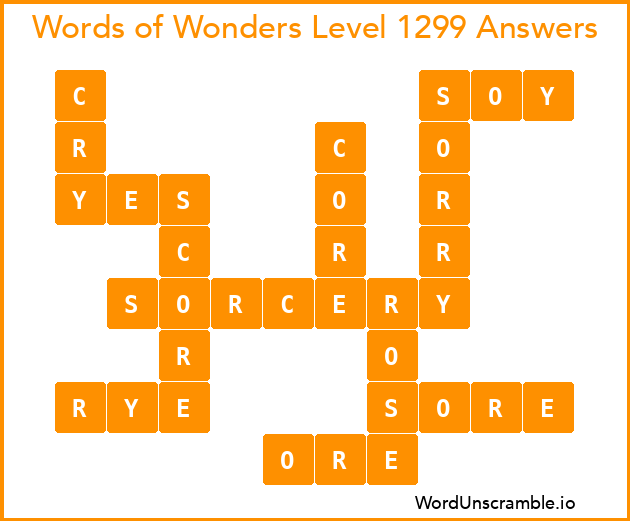 Words of Wonders Level 1299 Answers