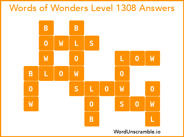 Words of Wonders Level 1308 Answers