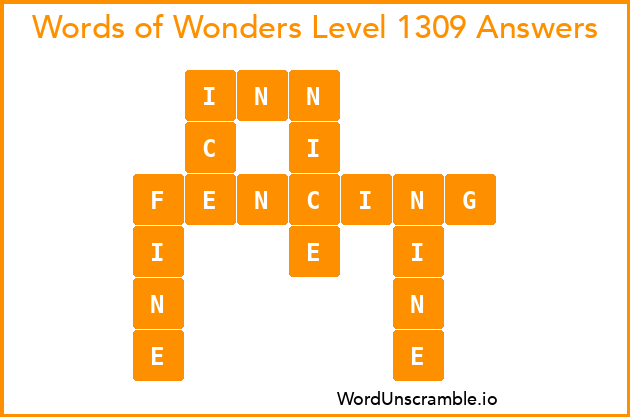 Words of Wonders Level 1309 Answers