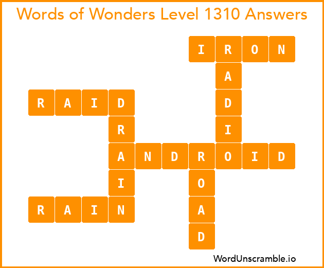 Words of Wonders Level 1310 Answers