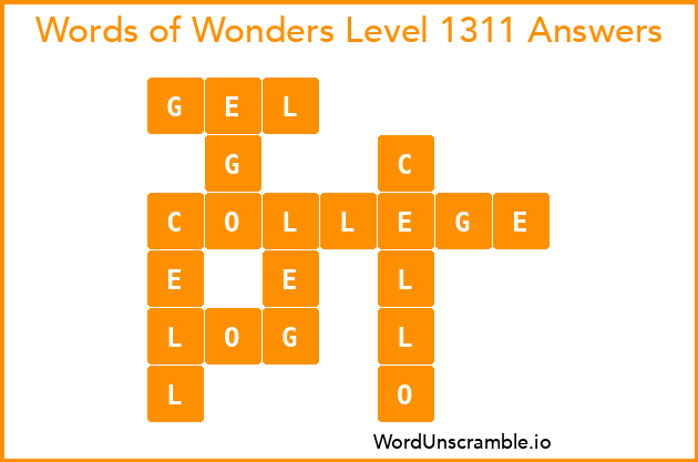 Words of Wonders Level 1311 Answers
