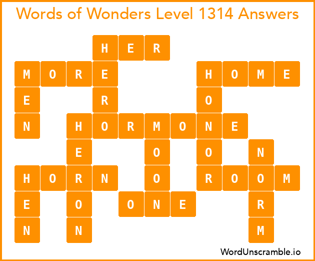Words of Wonders Level 1314 Answers