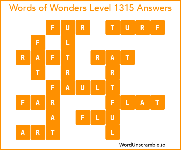 Words of Wonders Level 1315 Answers