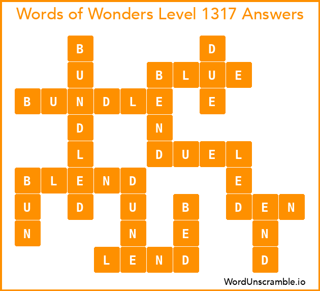 Words of Wonders Level 1317 Answers