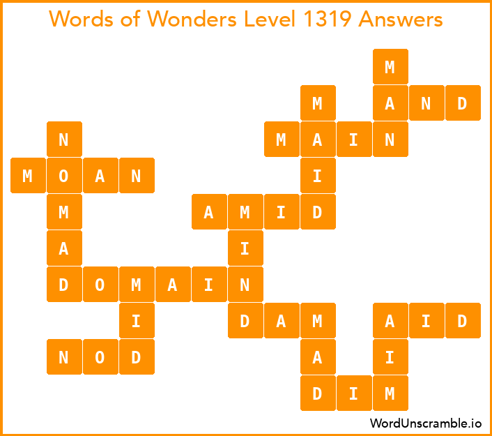 Words of Wonders Level 1319 Answers