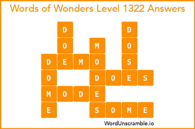 Words of Wonders Level 1322 Answers