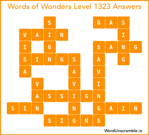 Words of Wonders Level 1323 Answers