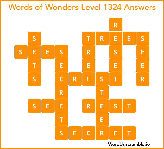 Words of Wonders Level 1324 Answers