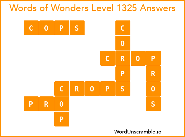 Words of Wonders Level 1325 Answers