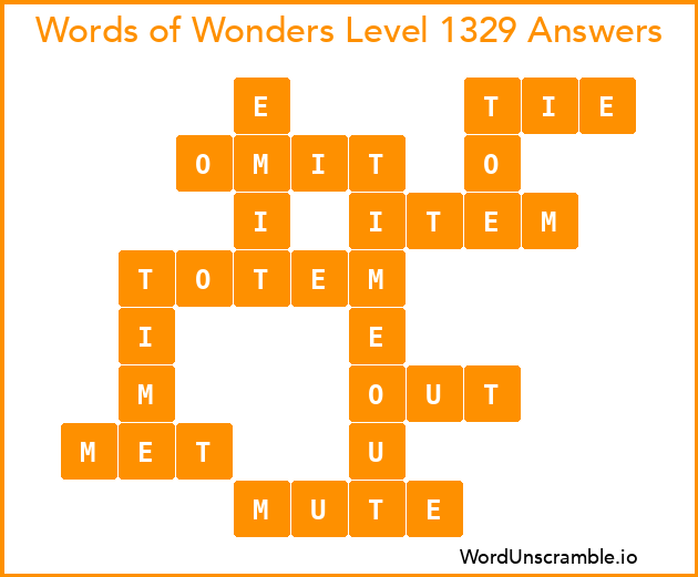 Words of Wonders Level 1329 Answers