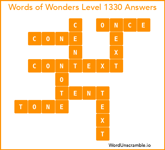 Words of Wonders Level 1330 Answers