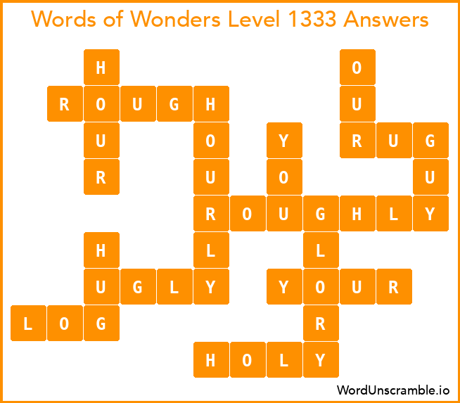 Words of Wonders Level 1333 Answers