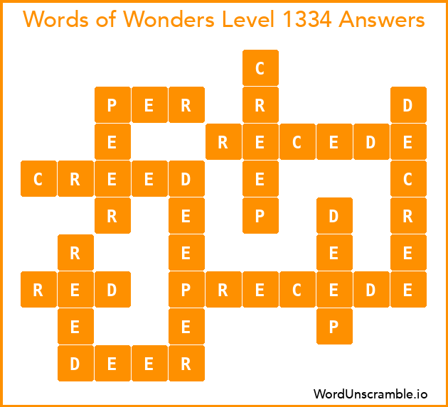 Words of Wonders Level 1334 Answers